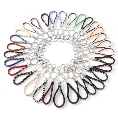 Key Chain, PU, med Zinc Alloy, mode smykker & Unisex, Tilfældig farve, 150x8mm, Solgt af PC