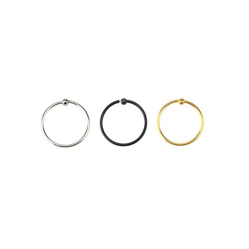 Titanium Steel Piercing Earring Donut plated Unisex Sold By PC
