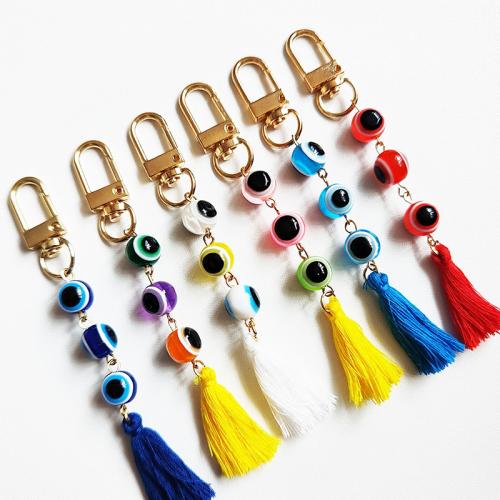 Raktų pakabukas, Plastmasinis, su Cinko lydinys, Evil Eye, Bižuterijos & unisex, 105x12mm, Pardavė PC