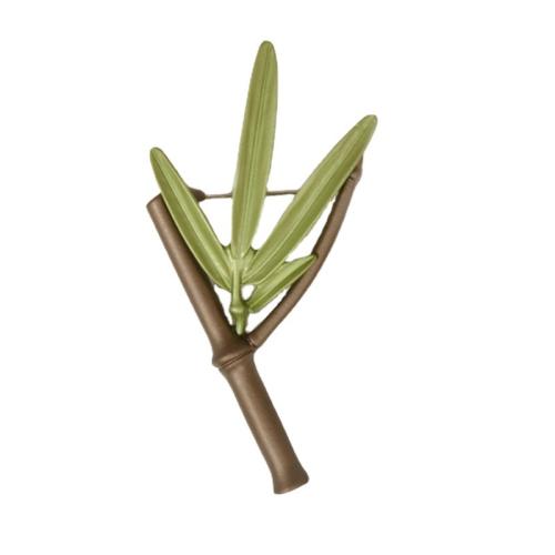 Zink Alloy Broscher, Bamboo, ugnstorkande lack, Unisex, 30x50mm, Säljs av PC