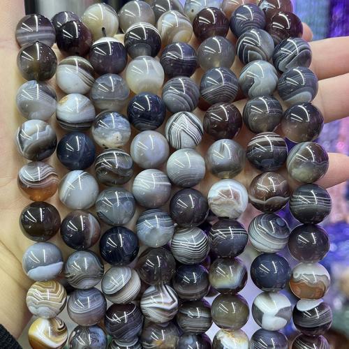 Natural Botswana akaatti helmiä, Pyöreä, tee-se-itse & erikokoisia valinnalle, enemmän värejä valinta, Myyty Per 38 cm Strand