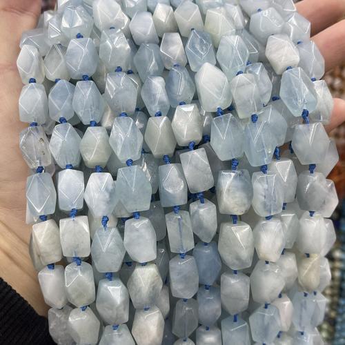 Gemstone Jewelry Karoliukai, Akvamarinas, Pasidaryk pats, mėlynas, aboutuff1a10-15mm, Parduota už 38 cm Strand