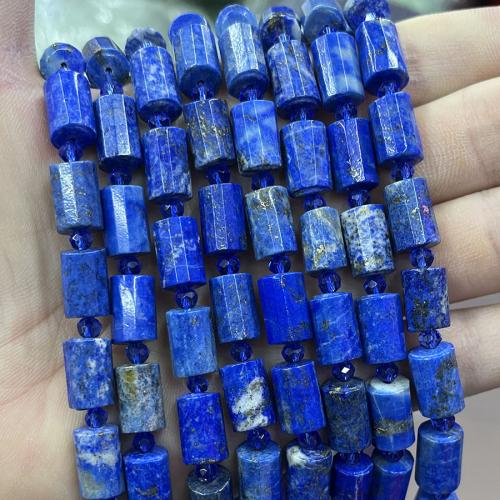 Koraliki Lapis Lazuli, Kolumna, DIY, niebieski, 8x12mm, sprzedawane na 38 cm Strand