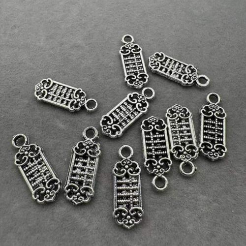 Pendants Sinc Alloy Tool, Abacus, dath airgid antique plátáilte, DIY, nicil, luaidhe & caidmiam saor in aisce, 100ríomhairí pearsanta/Mála, Díolta De réir Mála