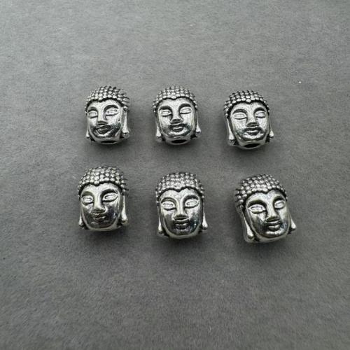 Coirníní Jewelry Alloy Sinc, Sinc Alloy, Buddha, dath airgid antique plátáilte, DIY, nicil, luaidhe & caidmiam saor in aisce, 100ríomhairí pearsanta/Mála, Díolta De réir Mála