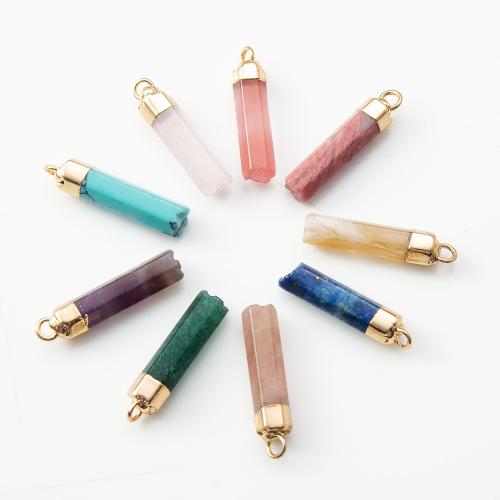 Gemstone Pendants Jewelry with Brass DIY Sold By PC
