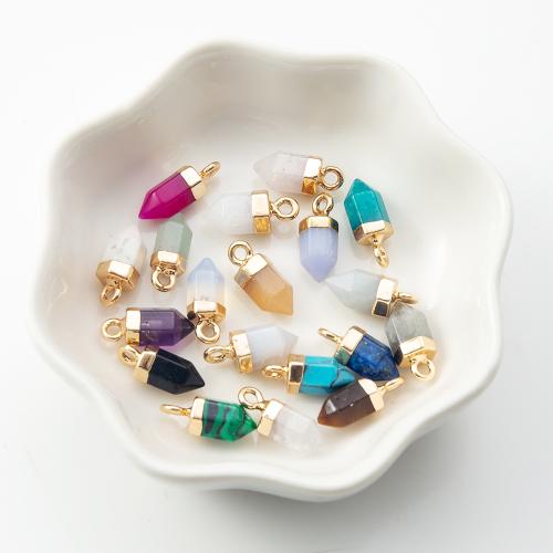 Gemstone Pendants Jewelry with Brass DIY Sold By PC