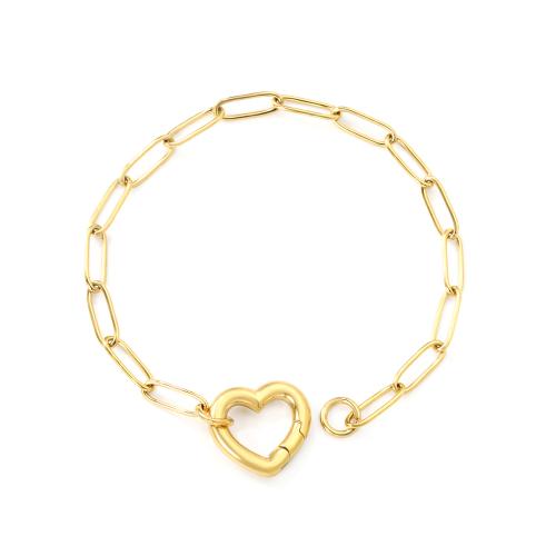 Stainless Steel Jewelry Bracelet 304 Stainless Steel 18K gold plated fashion jewelry & for woman & hollow Sold By PC