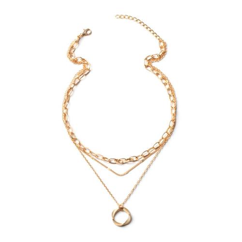 Multi Layer Necklace Zinc Alloy plated three layers & for woman & hollow Length Approx 35 cm Approx 38 cm Approx 43 cm Sold By PC