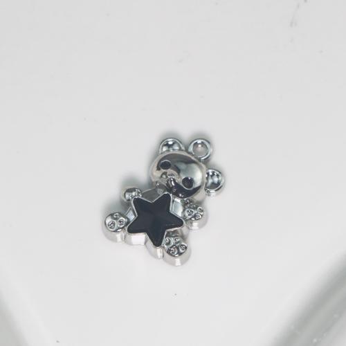 Zink-Aluminium-Anhänger, Zinklegierung, Bär, DIY, keine, 5.30mm, verkauft von PC