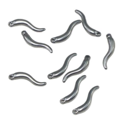 Roestvrij stalen sieraden Hangers, 304 roestvrij staal, Peper, silver plated, DIY, zilver, 3.20mm, Verkocht door PC