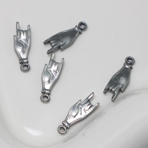 Roestvrij stalen sieraden Hangers, 304 roestvrij staal, Hand, silver plated, DIY, zilver, 3mm, Verkocht door PC