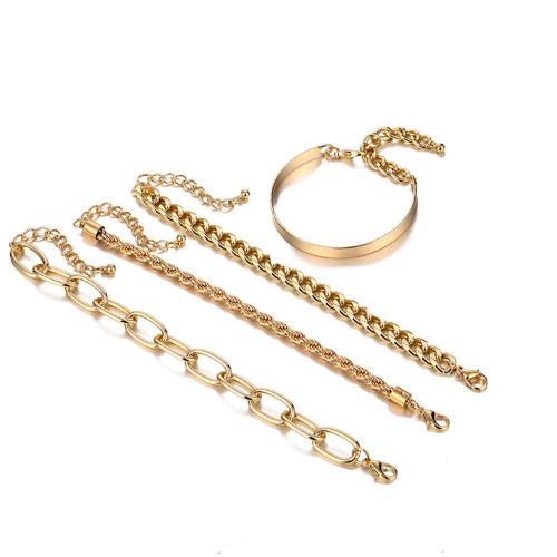 liga de zinco Conjunto de pulseira, with 2inch extender chain, banhado, Vario tipos a sua escolha & para mulher, Diametro interno:Aprox 70mm, comprimento Aprox 6.7 inchaltura, vendido por Defina