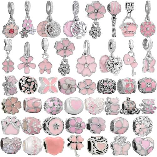 الخرز باندورا سبائك الزنك, مطلي, ديي & أنماط مختلفة للاختيار & مينا, beads length 4-20mm, تباع بواسطة PC
