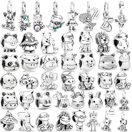 Perles European en alliage de zinc, Placage, DIY & styles différents pour le choix, beads length 4-30mm, Vendu par PC