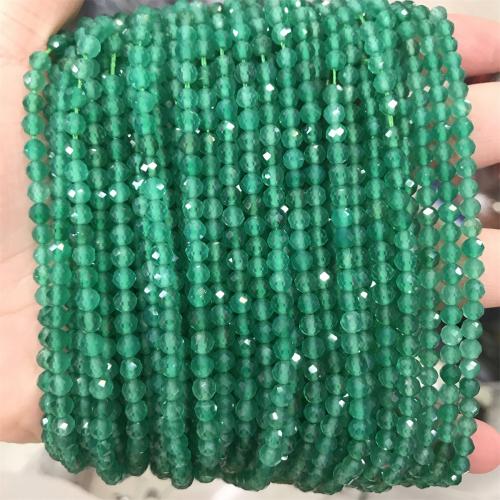 Natural Green Agaat kralen, Groene Agaat, Ronde, DIY & verschillende grootte voor keus, groen, Per verkocht Ca 38 cm Strand