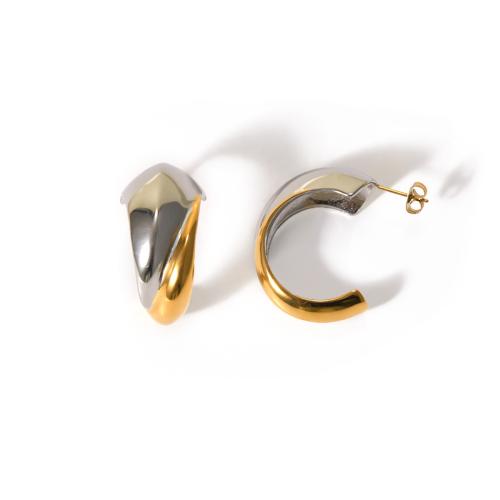 Stainless Steel Stud Earrings 304 Stainless Steel plated fashion jewelry & for woman Sold By Pair