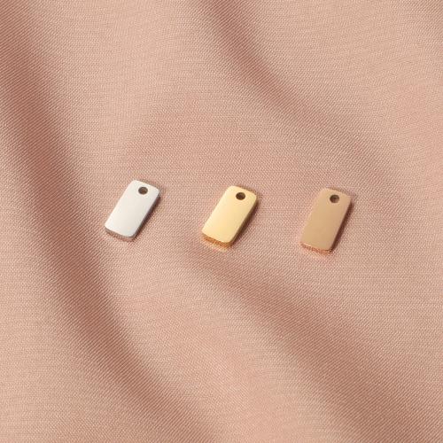 Stainless Steel Tag Charm 304 Stainless Steel Rectangle plated DIY Approx 1mm Sold By PC