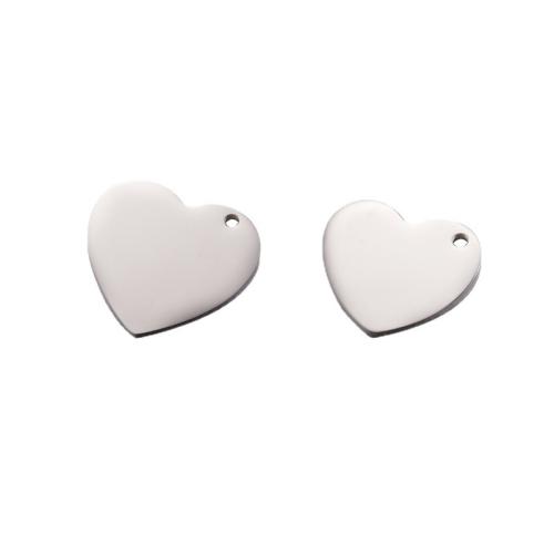 Stainless Steel Heart Pendants 304 Stainless Steel polished DIY Sold By PC