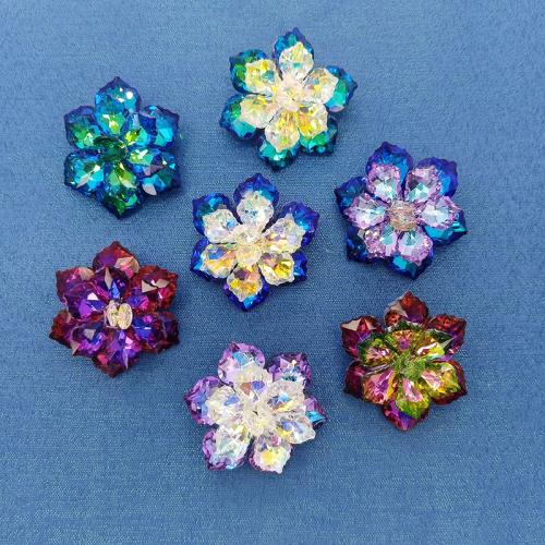 Crystal Brooch Flower fashion jewelry & for woman 50mm Sold By PC