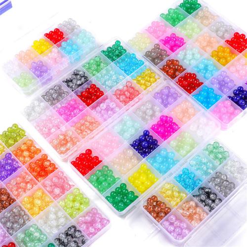 Móda Skleněné korálky, Sklo, s Plastový box & Zinek, Kolo, DIY & různé styly pro výběr, Prodáno By nastavit
