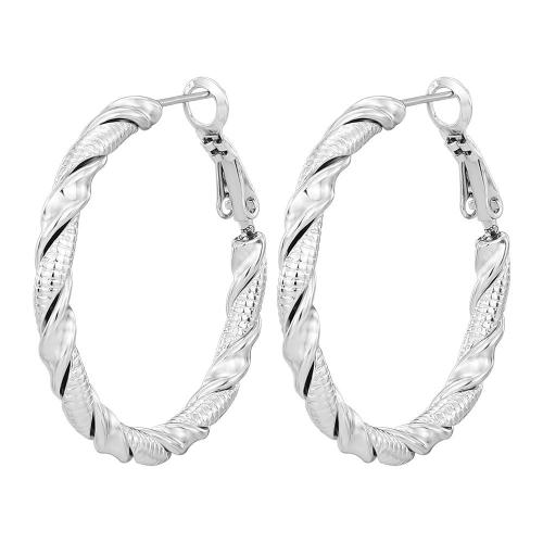 Mens Stainless Steel Hoop Earring, 304 rustfrit stål, forgyldt, mode smykker & Unisex & forskellig størrelse for valg, flere farver til valg, Solgt af par