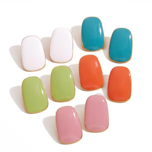 Orecchini di gioielli acrilichi, 304 acciaio inox, with acrilico, placcato color oro, gioielli di moda & stili diversi per la scelta & per la donna, nessuno, Venduto da coppia