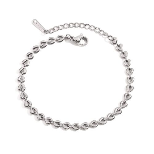 Bijoux bracelet en acier inoxydable, Acier inoxydable 304, Placage, bijoux de mode & pour femme, couleur originale, Vendu par PC