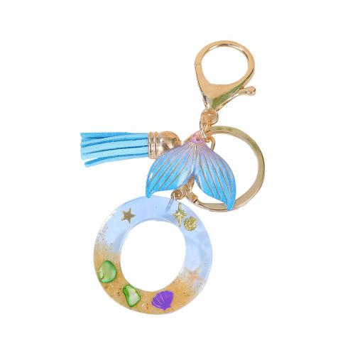 Key Chain, Krystal, med Zinc Alloy, Alfabet bogstav, epoxy sticker, forskellige stilarter for valg & for kvinde, 105x40mm, Solgt af PC