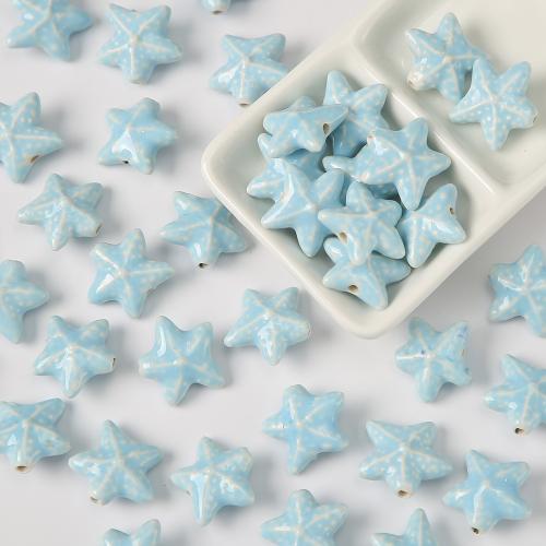 PorseleinJuwelen Beads, Porselein, Zeester, DIY, meer kleuren voor de keuze, 20x10mm, Verkocht door PC