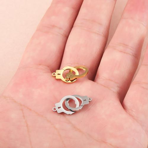 Stainless Steel Connector 304 Stainless Steel Handcuffs plated DIY & 1/1 loop Sold By PC