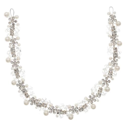 Bridal Gruaige Banna, Sinc Alloy, le Crystal & Pearl Plaisteacha, plátáilte, jewelry faisin & le rhinestone, dathanna níos mó le haghaidh rogha, nicil, luaidhe & caidmiam saor in aisce, Díolta De réir PC