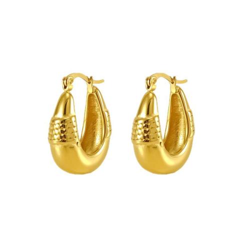 Rostfritt stål spaken bakåt Earring, 304 rostfritt stål, 18K guldpläterad, mode smycken & för kvinna, Säljs av Par