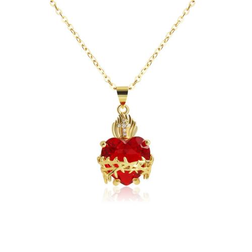Cubic Cirkon Micro Pave Brass Ogrlica, Mesing, s Kubni cirkonij, pozlaćen, modni nakit & različitih stilova za izbor & za žene, više boja za izbor, Prodano By PC