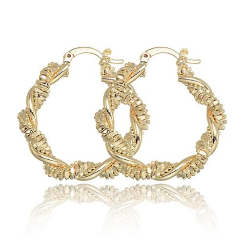 Laiton Leverback boucle d'oreille, Plaqué or 18K, bijoux de mode & pour femme, Vendu par paire