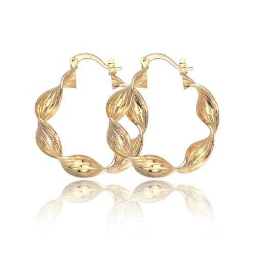 Laiton Leverback boucle d'oreille, Plaqué or 18K, bijoux de mode & pour femme, Vendu par paire