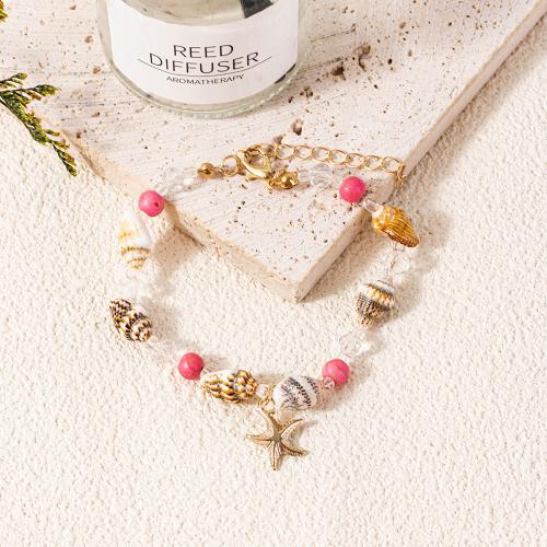 Seedbead Armbånd, med Krystal & Plastic Pearl & Zinc Alloy, ocean design & Unisex & forskellige stilarter for valg, Længde Ca. 6-8 inch, Solgt af PC