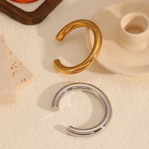 Nerūdijančio plieno Bangle, 304 Nerūdijantis plienas, aukso spalva padengtas, Bižuterijos, daugiau spalvų pasirinkimas, Pardavė PC