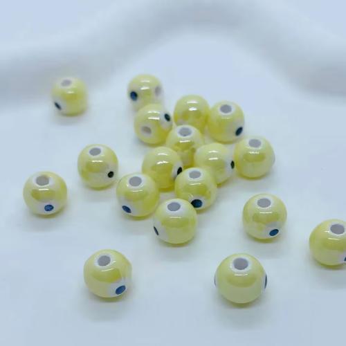 Porcelanowe koraliki, Porcelana, DIY, dostępnych więcej kolorów, 8mm, otwór:około 2mm, 10komputery/torba, sprzedane przez torba