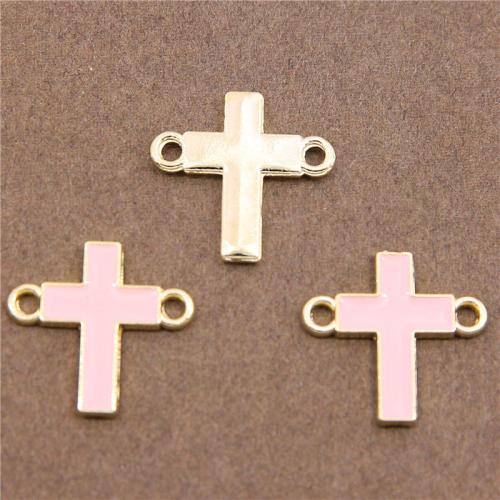Cross zinek konektor, Kříž, á, DIY & smalt, více barev na výběr, nikl, olovo a kadmium zdarma, 18x19x1.90mm, 100PC/Bag, Prodáno By Bag
