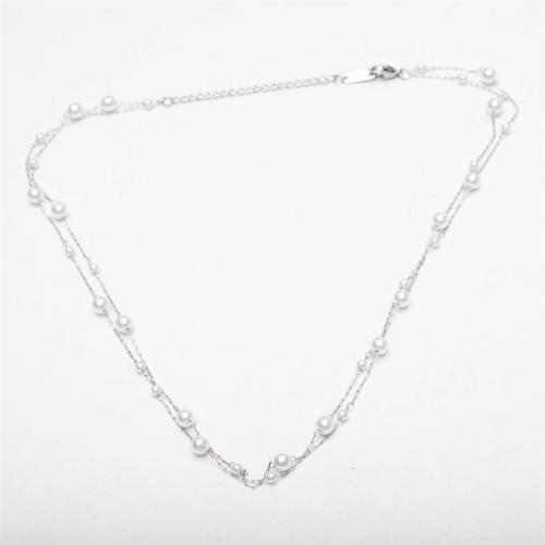 Sieraden Sets, Titanium Staal, met Plastic Pearl, verschillende lengte voor keuze & verschillende materialen voor de keuze & verschillende stijlen voor de keuze & voor vrouw, meer kleuren voor de keuze, Verkocht door PC