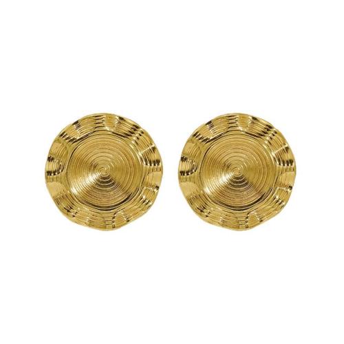 Stainless Steel Stud fülbevaló, 304 rozsdamentes acél, 18K aranyozott, divat ékszerek & a nő, Által értékesített pár