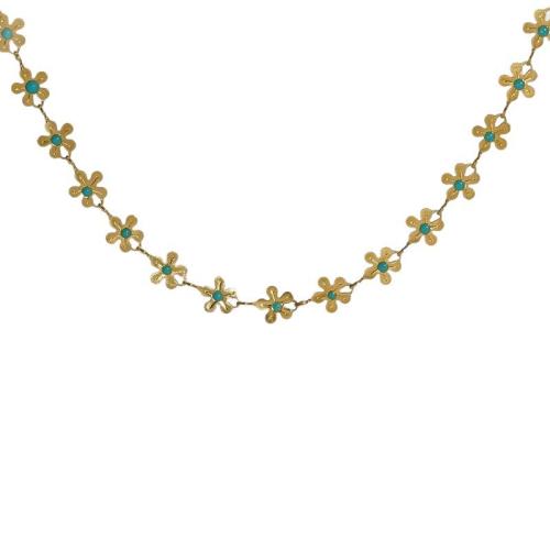 Collana in acciaio inossidabile, 304 acciaio inox, with 5cm extender chain, Placcato oro 18K, gioielli di moda & per la donna & smalto, Lunghezza 40 cm, Venduto da PC