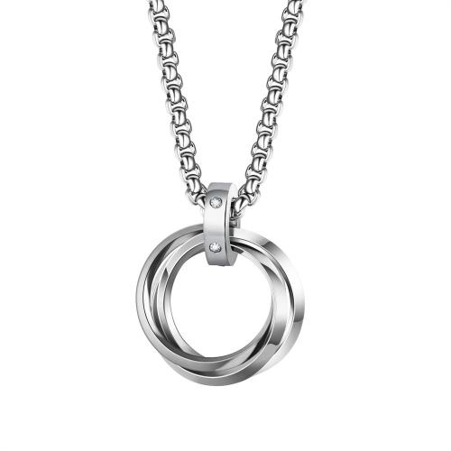 Nerezová ocel šperky náhrdelník, 304 Stainless Steel, s 201 Stainless Steel, módní šperky & unisex, více barev na výběr, pendant approximately 17X25mm, Délka Cca 60 cm, Prodáno By PC