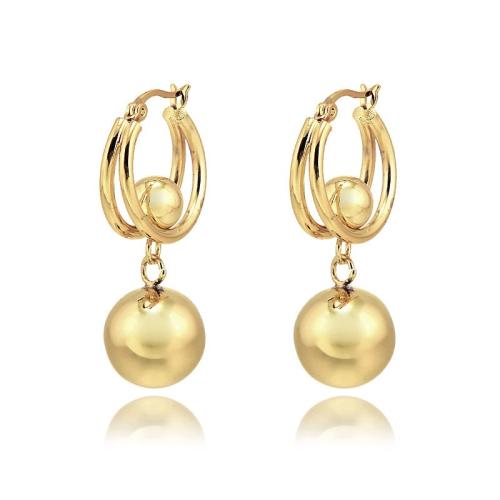 Boucles d'oreilles pendantes en laiton, Plaqué or 18K, bijoux de mode & pour femme, Vendu par PC
