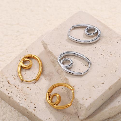 Boucle d'oreille Acier Titane, Placage, bijoux de mode & styles différents pour le choix, plus de couleurs à choisir, Vendu par paire