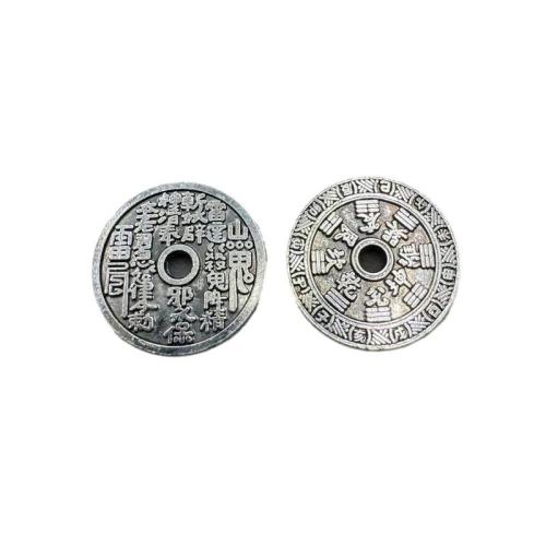 Zinc Alloy Flat Beads silver color plated DIY silver color Sold By Bag