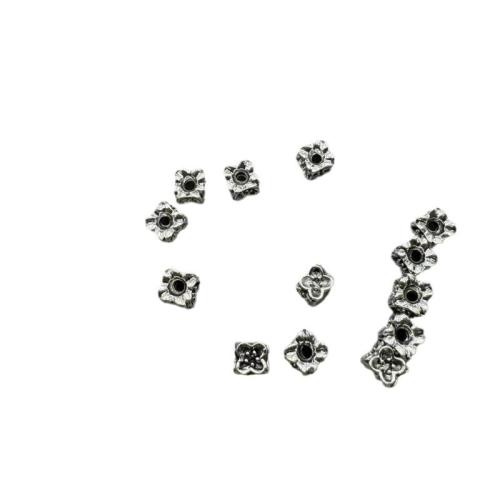 Zinklegering Sieraden Kralen, Zinc Alloy, silver plated, DIY, zilver, 4.50x5mm, 100pC's/Bag, Verkocht door Bag