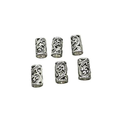 Zink Alloy Smycken Pärlor, silver pläterad, DIY, silver, 5.50x10mm, 100PC/Bag, Säljs av Bag