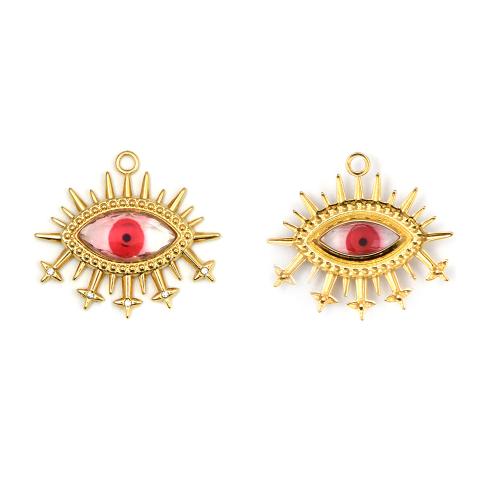 Roestvrij stalen sieraden Hangers, 304 roestvrij staal, met Hars, gold plated, DIY & micro pave zirconia & glazuur, meer kleuren voor de keuze, 10pC's/Bag, Verkocht door Bag